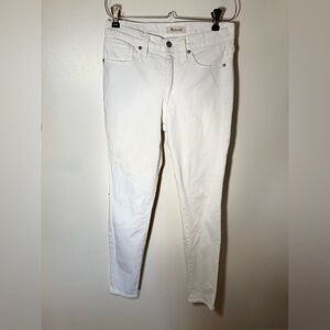 Madewell White Denim High Rise Skinny Jeans